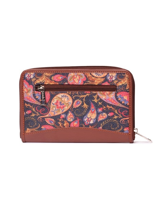 ZOUK محفظة زوك النسائية المصنوعة يدوياً من قماش متعدد الألوان (WB01WB01) - Image 4